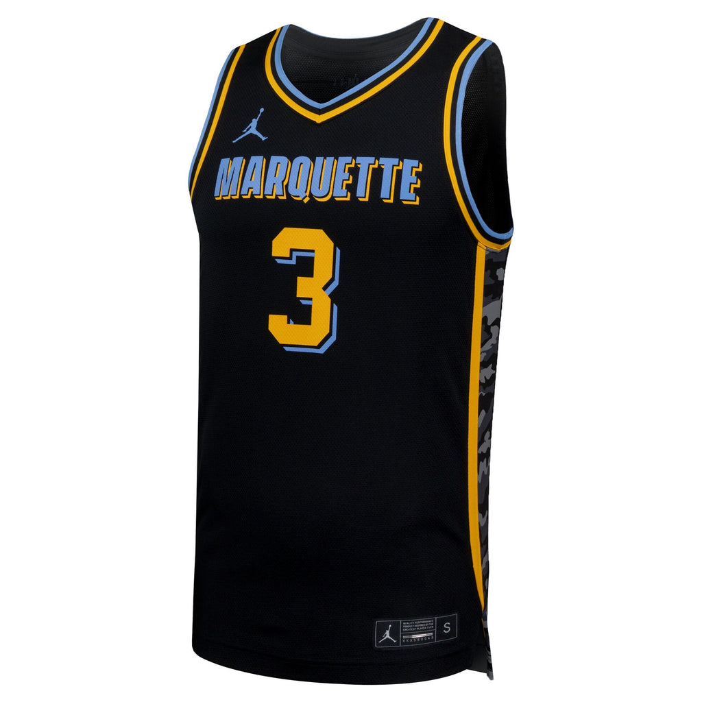 #3 Black Marquette Golden Eagles Replica Basketball Jersey
