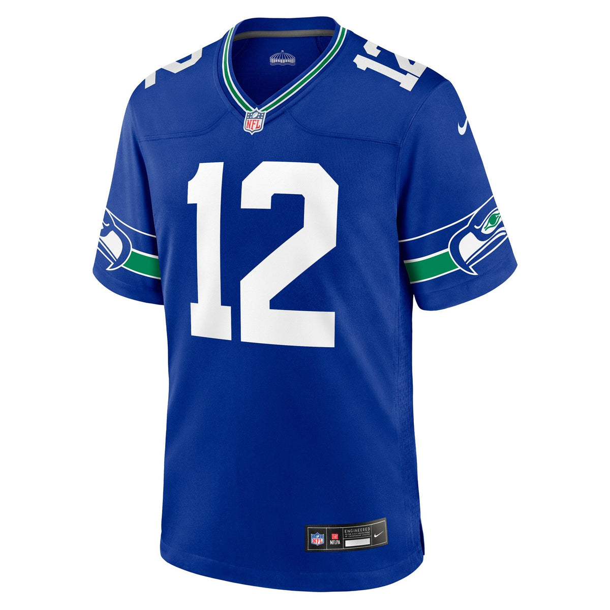 Seattle Seahawks 12s Royal Throwback Player Game Football Jersey