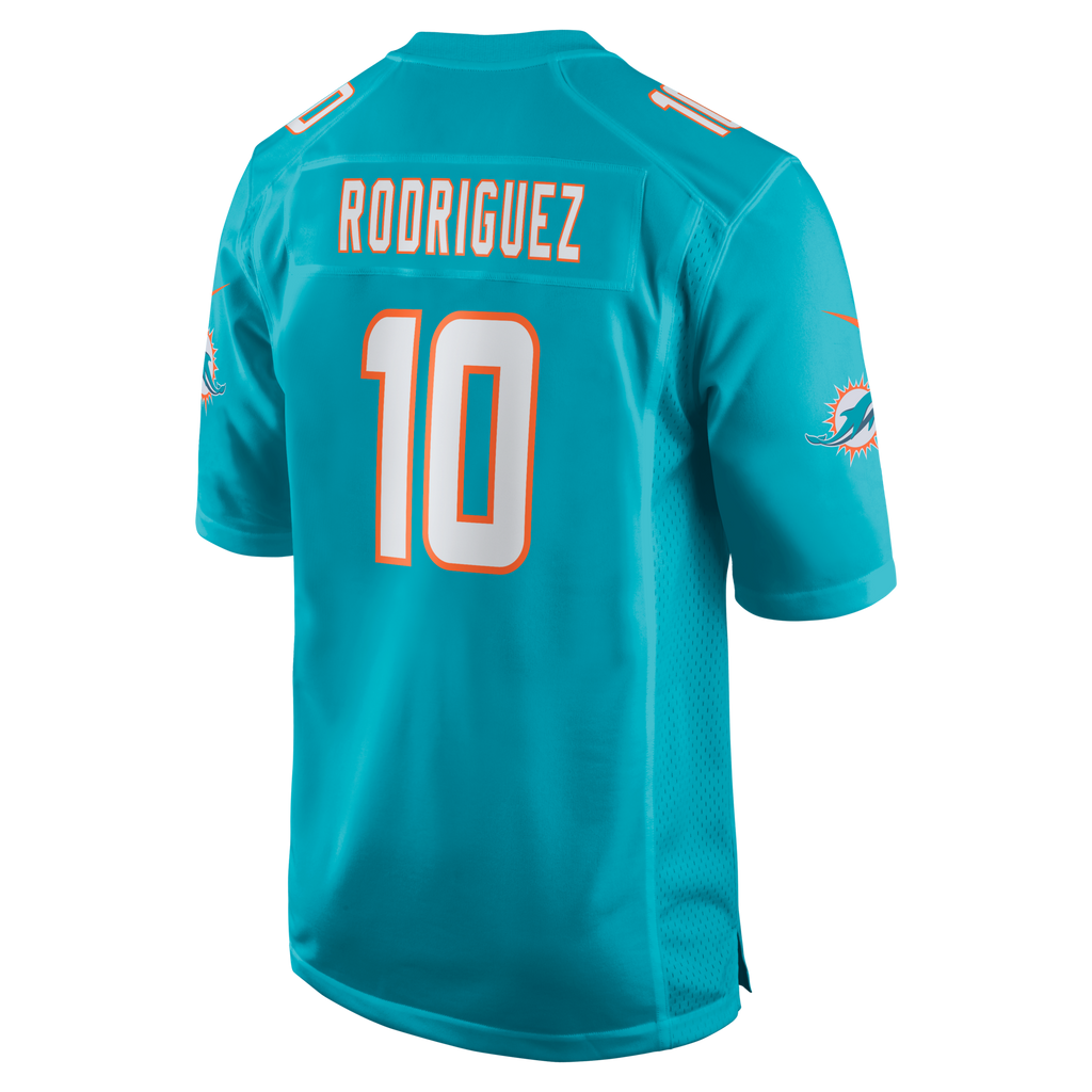 Miami Dolphins Jacob Rodriguez Aqua Game Football Jersey