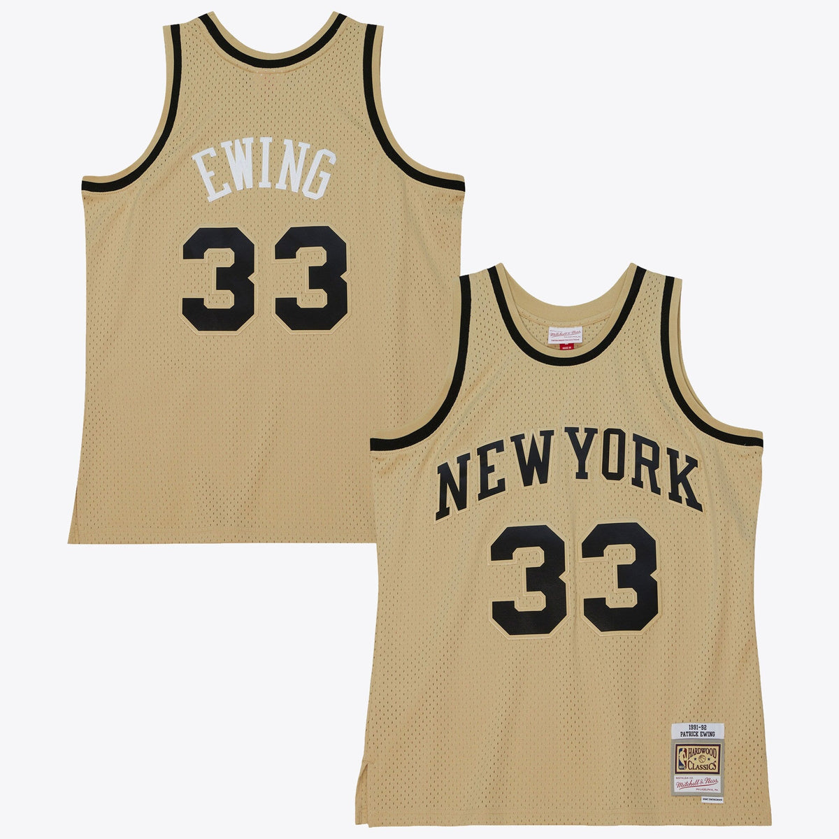 New York Knicks Patrick Ewing 1991 Swingman Jersey - Khaki