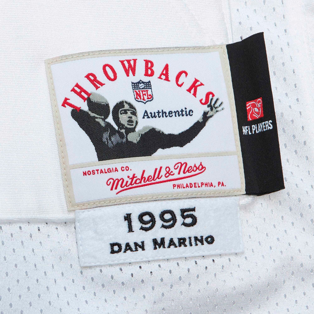 Miami Dolphins 1995 Dan Marino White Throwback Retired Player Pocket Football Jersey