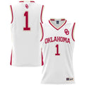 #1 Oklahoma Sooners Lightweight Basketball Jersey - White