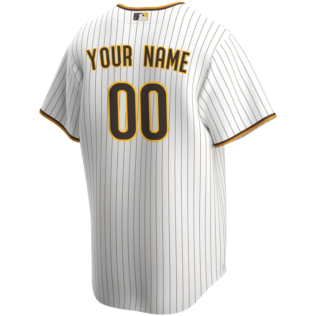 San Diego Padres White Home Replica Custom Baseball Jersey