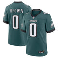 Philadelphia Eagles Marquise Brown Midnight Green Team Game Football Jersey