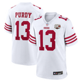 San Francisco 49ers Brock Purdy White 80th Anniversary Game Football Jersey