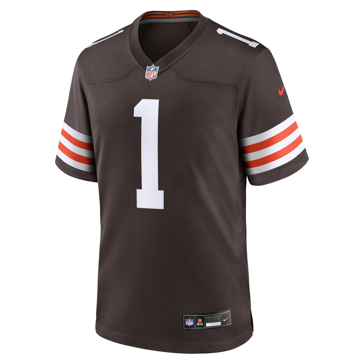 Cleveland Browns Number 1 Dad Brown Game Football Jersey