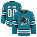 San Jose Sharks Teal Home Pro Custom Jersey