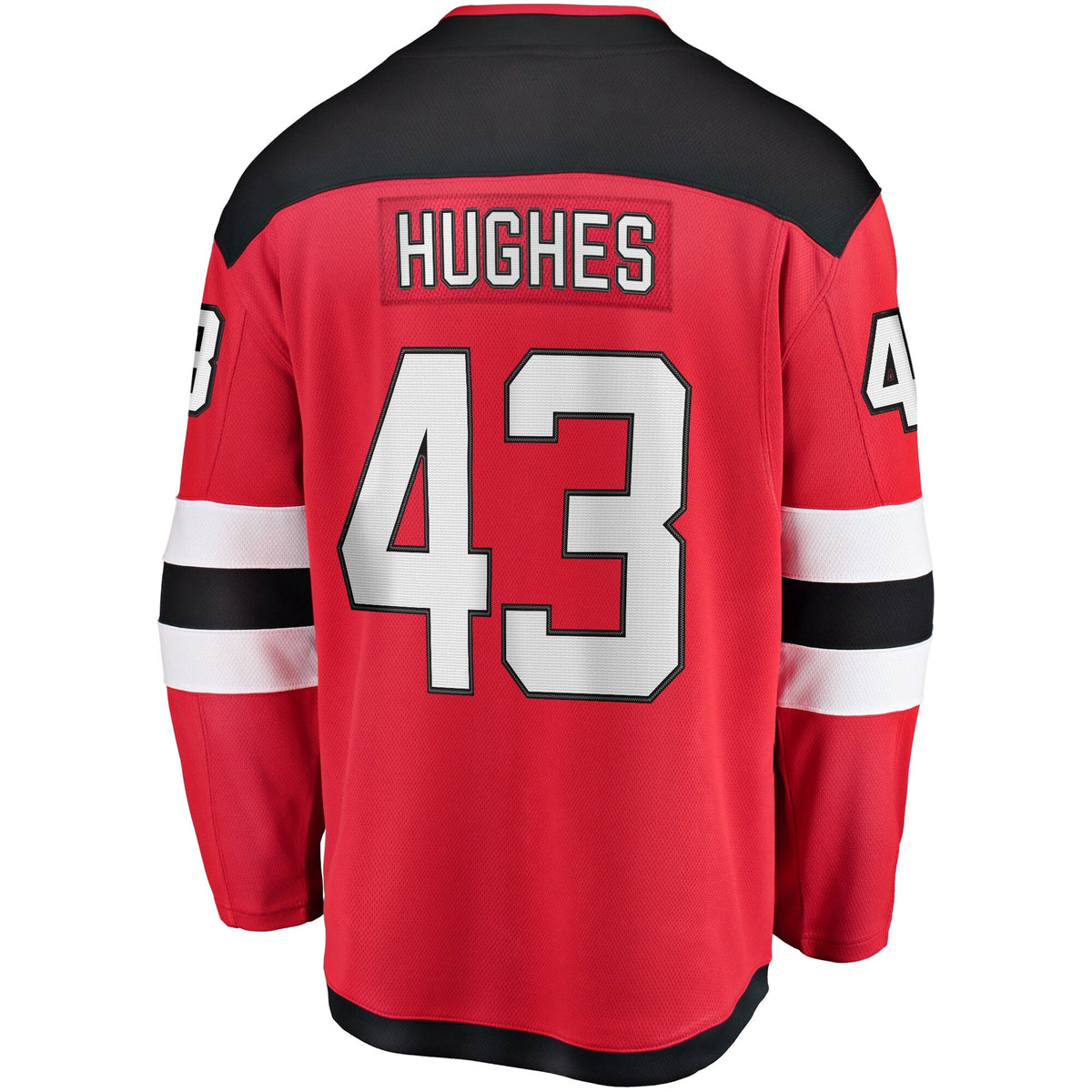 New Hockey Jersey Devils Luke Hughes Red Home Breakaway Player Jersey