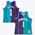 Charlotte Hornets Muggsy Bogues 1994 Split Swingman Jersey