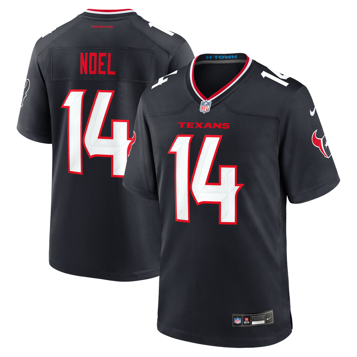 Houston Texans Jaylin Noel Navy Team Game Football Jersey