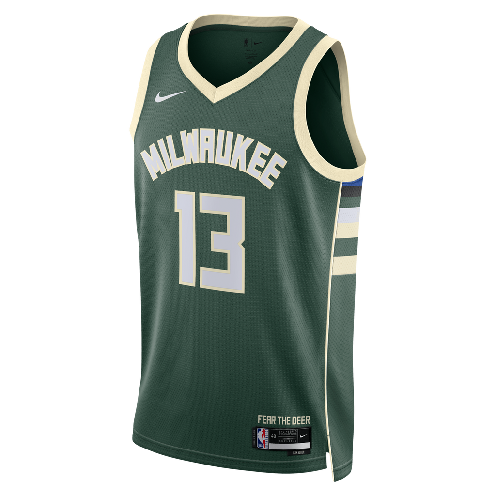 Milwaukee Bucks Icon Edition Swingman Jersey - Hunter Green - Ryan Rollins