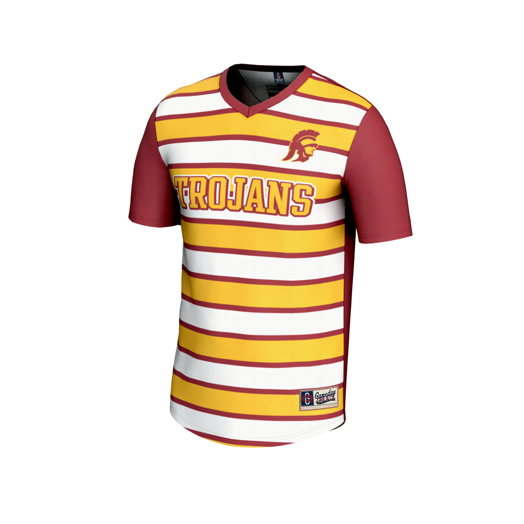 #1 Cardinal USC Trojans Lightweight Soccer Fashion Jersey