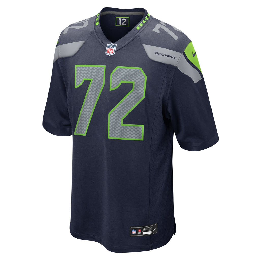 Seattle Seahawks Abraham Lucas College Navy Game Football Jersey