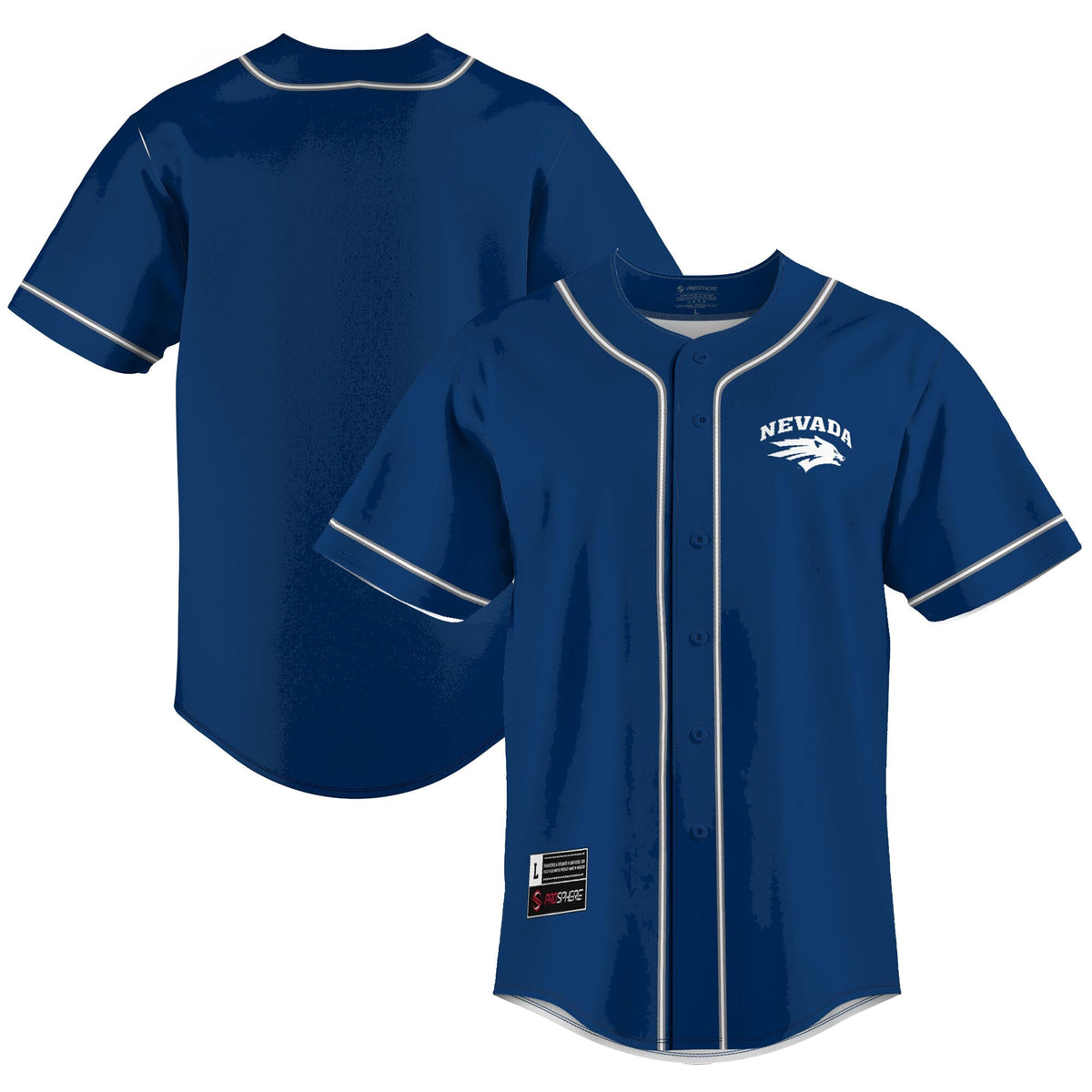 Nevada Wolf Pack Lightweight Baseball Jersey - Blue