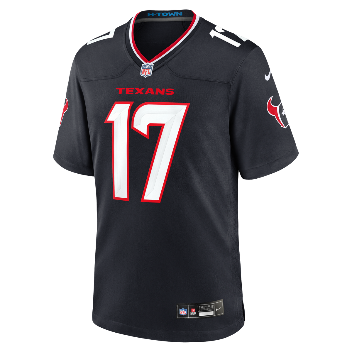 Houston Texans Braxton Berrios Navy Team Game Football Jersey