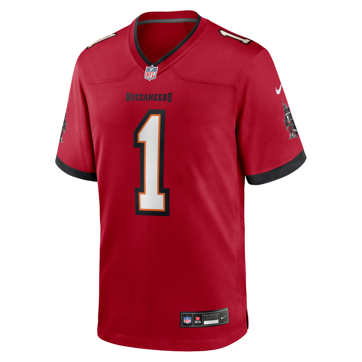 Tampa Bay Buccaneers Number 1 Dad Red Game Football Jersey