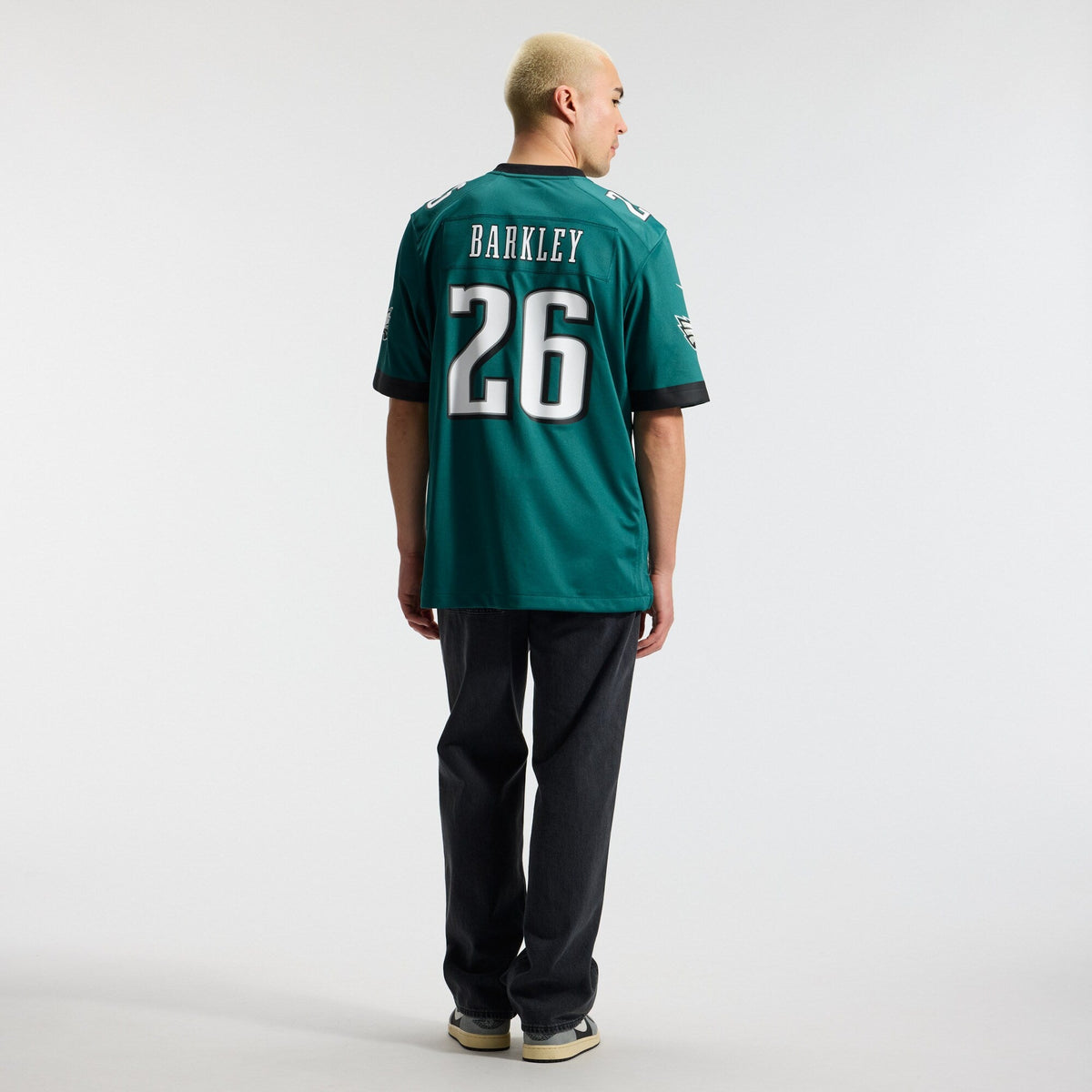 Philadelphia Eagles Saquon Barkley Midnight Green Team Game Football Jersey