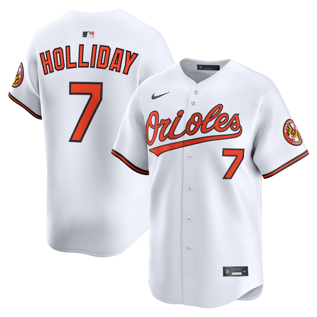 Baltimore Orioles Jackson Holliday White Home Limited Baseball Jersey