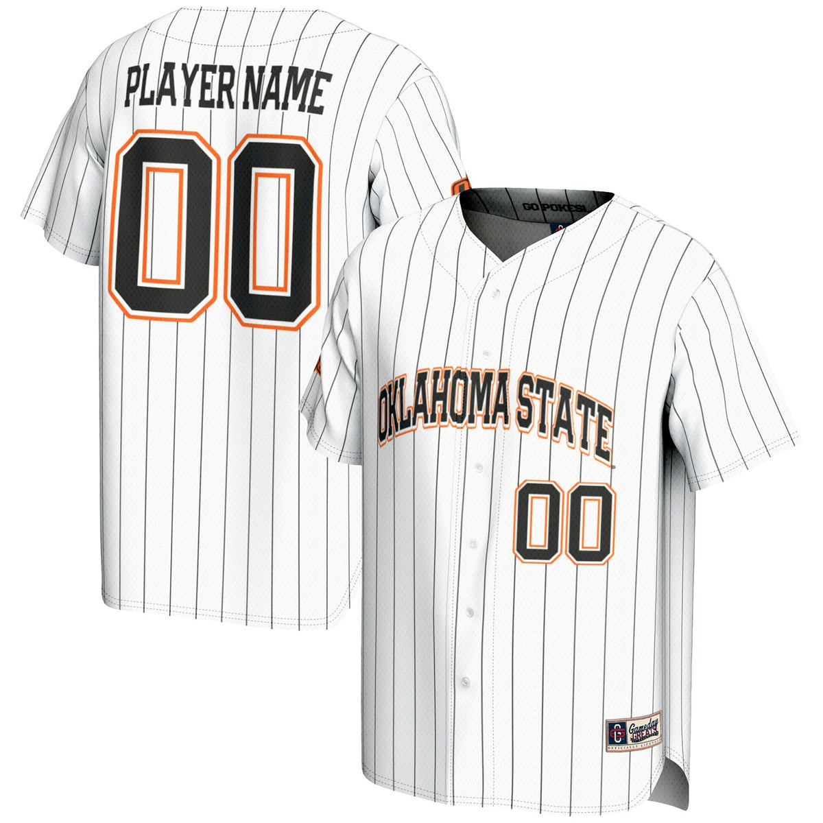 Oklahoma State Cowboys NIL Pick-A-Player Lightweight Baseball Jersey - White