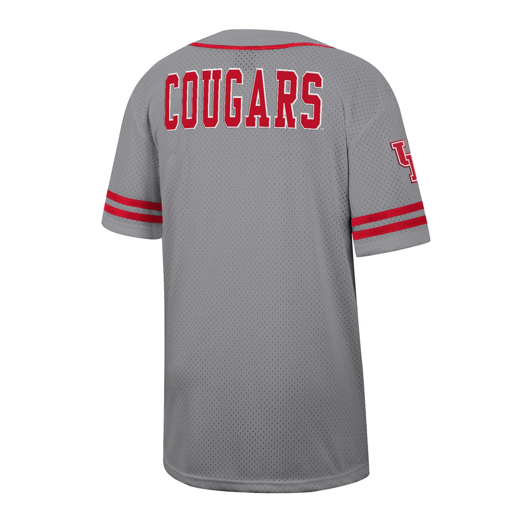 Gray Houston Cougars Free Spirited Baseball Jersey