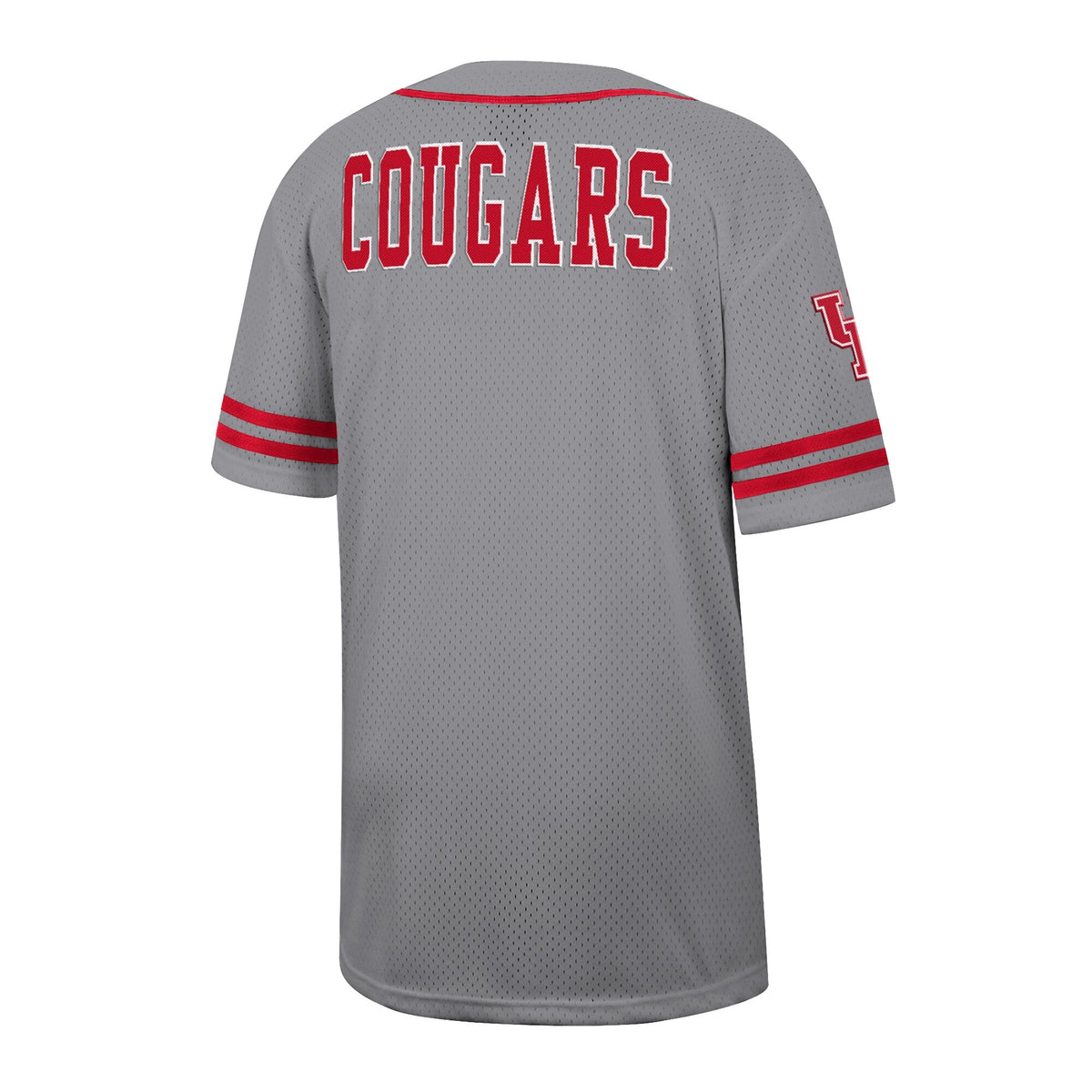 Gray Houston Cougars Free Spirited Baseball Jersey