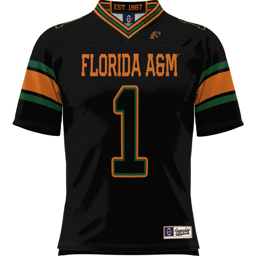 #1 Florida A&M Rattlers Football Jersey - Black