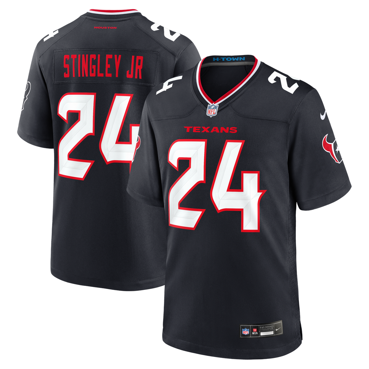 Houston Texans Derek Stingley Jr. Navy Game Football Jersey