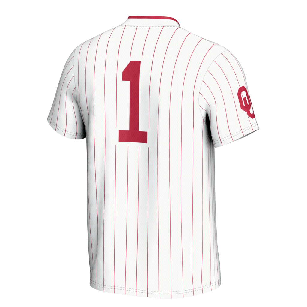 #1 Oklahoma Sooners Lightweight Softball Jersey - White