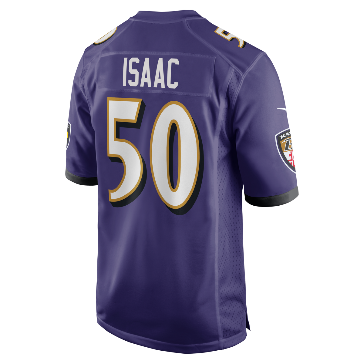 Baltimore Ravens Adisa Isaac Purple Team Game Football Jersey