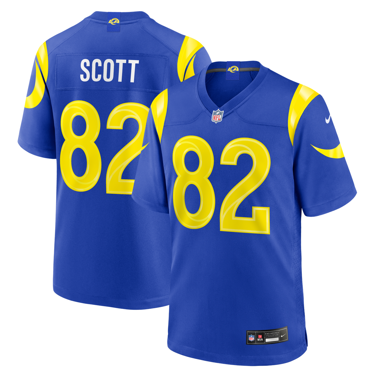 Los Angeles Rams Tyler Scott Royal Team Game Football Jersey