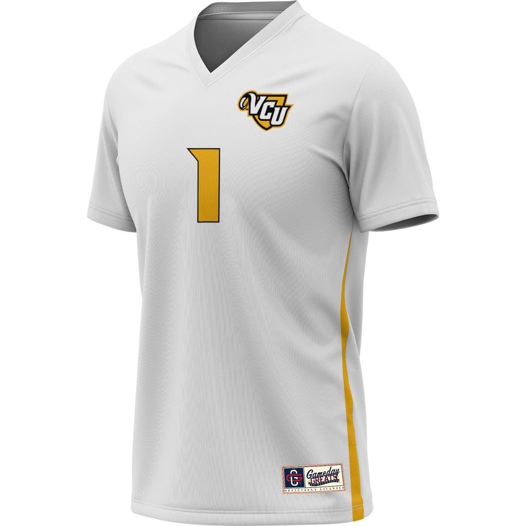 #1 VCU Rams Soccer Lightweight Fashion Jersey - White