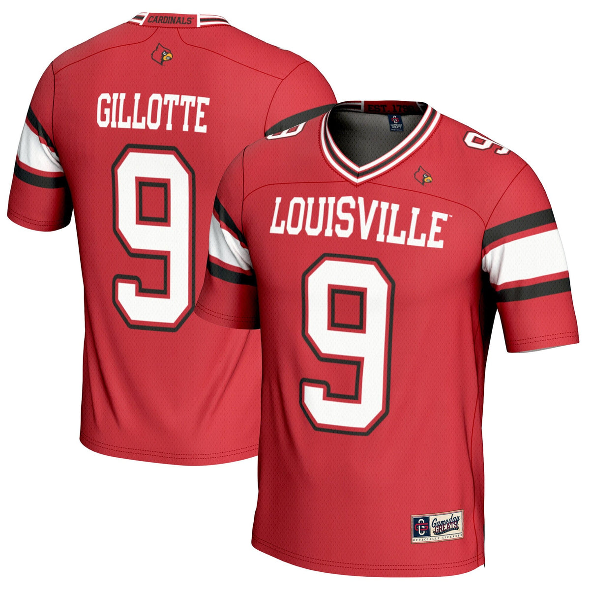 Ashton Gillotte Louisville Cardinals NIL Player Football Jersey - Red