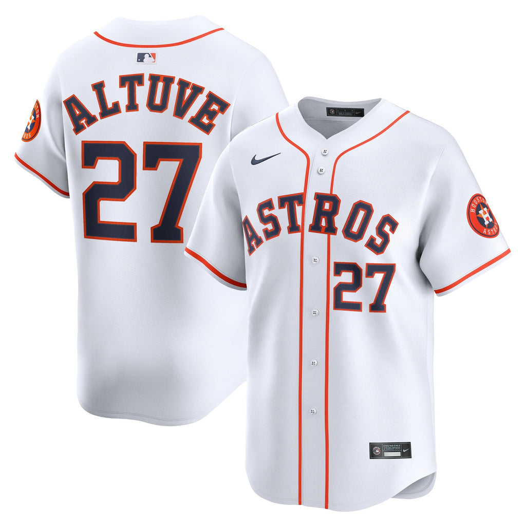 Houston Astros Jose Altuve White Home Limited Player Baseball Jersey