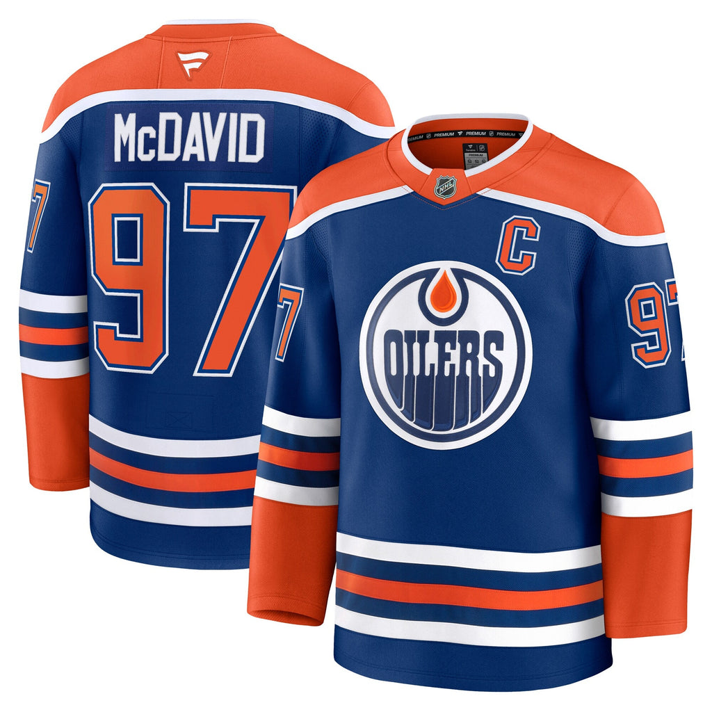Edmonton Oilers Connor McDavid Royal Home Premium Jersey
