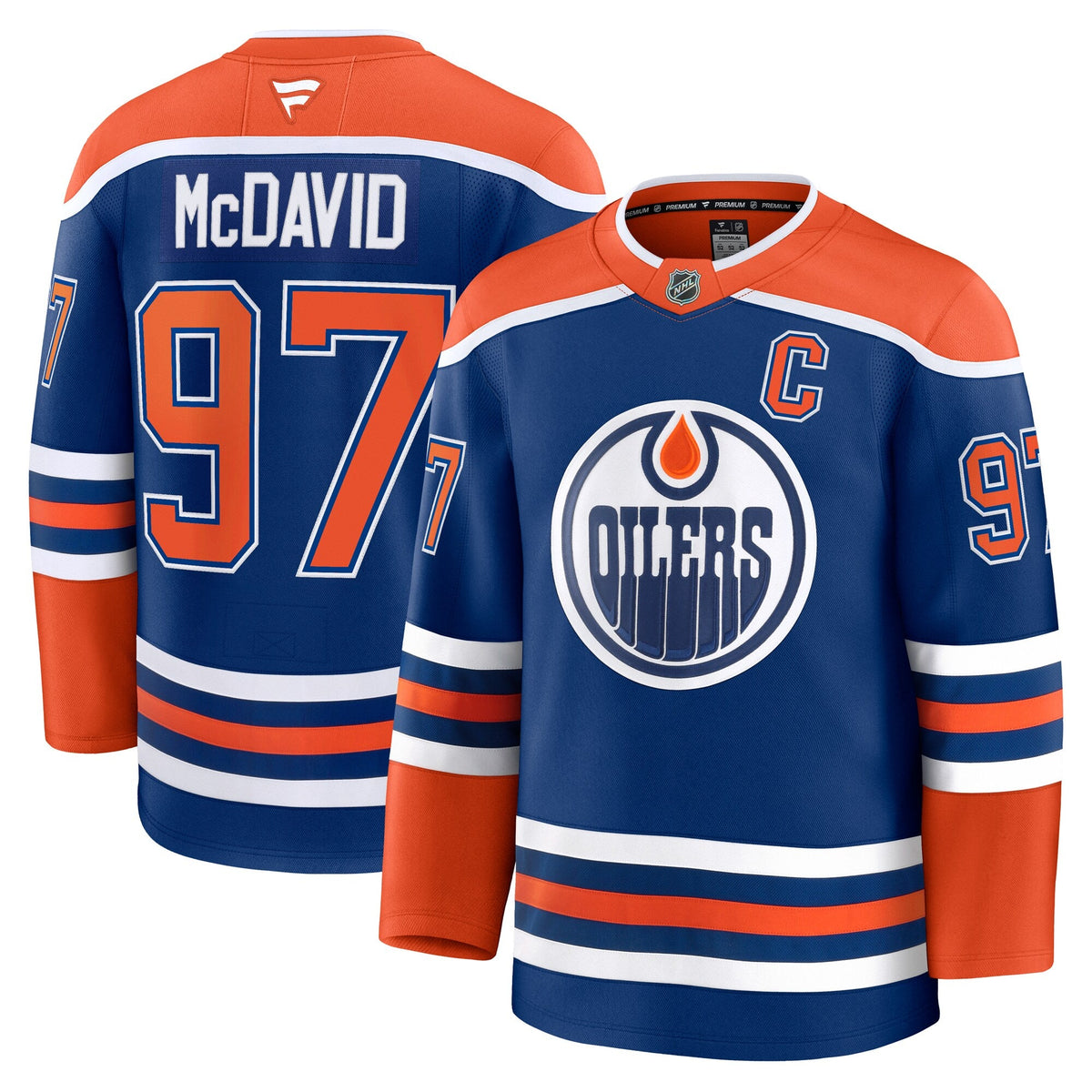 Edmonton Oilers Connor McDavid Royal Home Premium Jersey