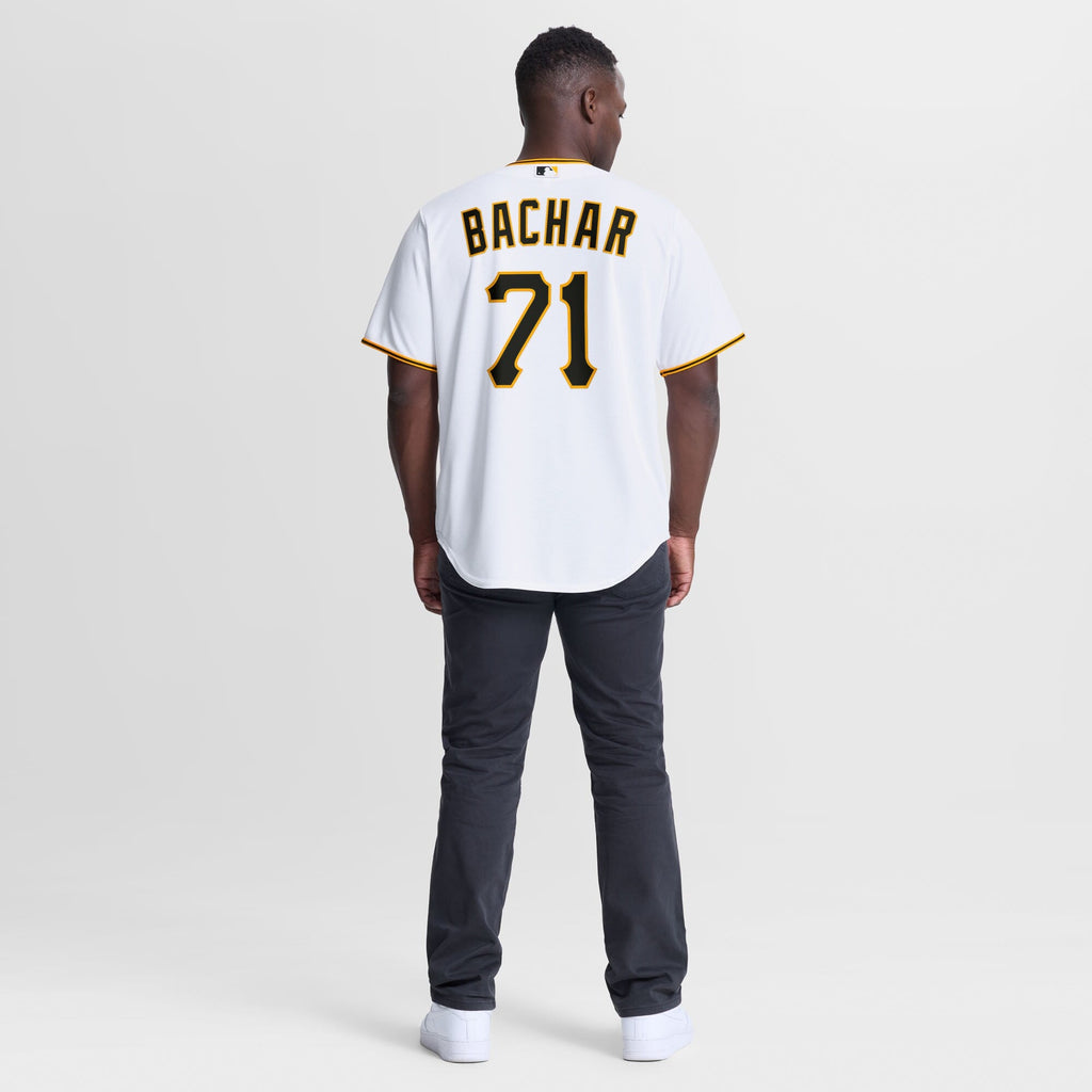 Pittsburgh Pirates Lake Bachar White Home Replica Baseball Jersey