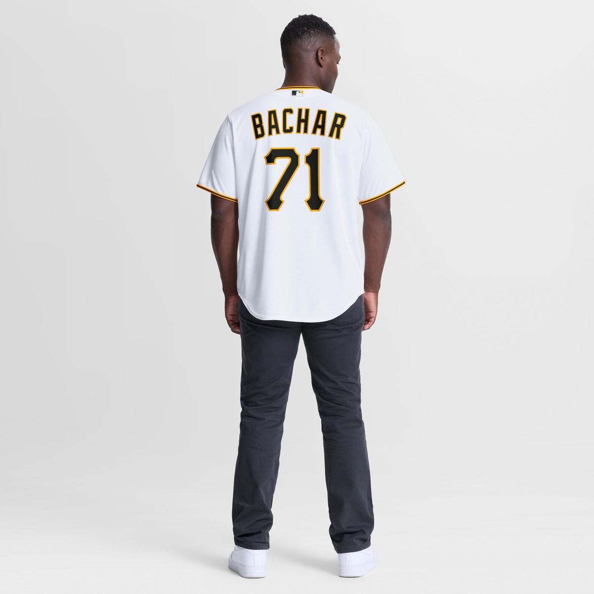 Pittsburgh Pirates Lake Bachar White Home Replica Baseball Jersey