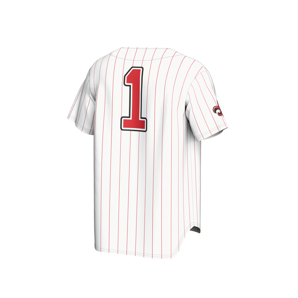 White #1 Louisiana Ragin' Cajuns Lightweight Baseball Fashion Jersey
