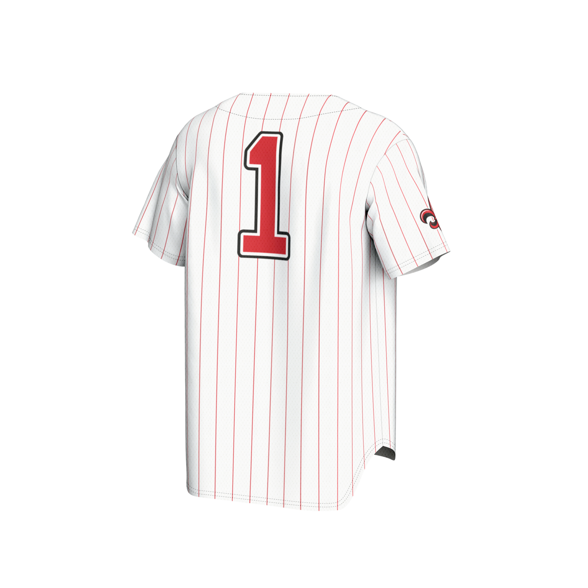White #1 Louisiana Ragin' Cajuns Lightweight Baseball Fashion Jersey