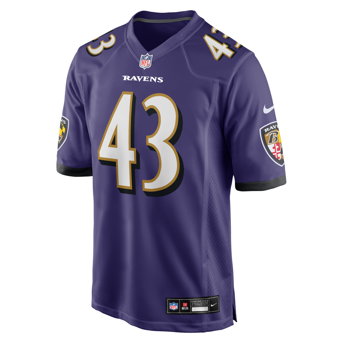 Baltimore Ravens Justice Hill Purple Game Football Jersey