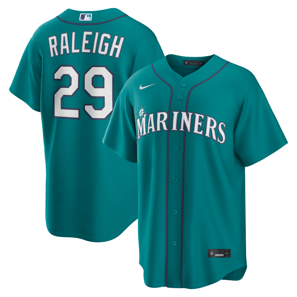 Seattle Mariners Cal Raleigh Teal Alternate Replica Baseball Jersey