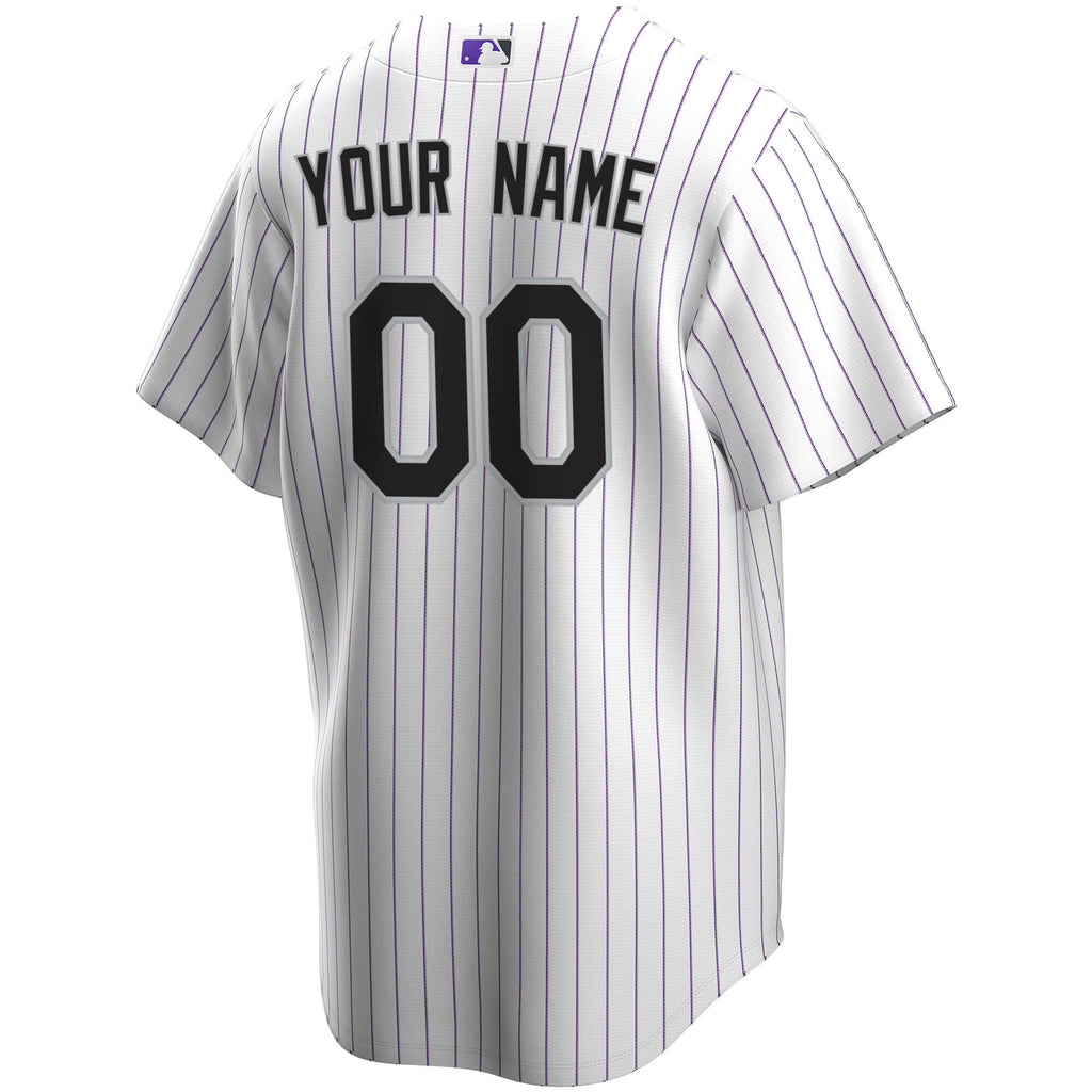 Colorado Rockies White Home Replica Custom Baseball Jersey