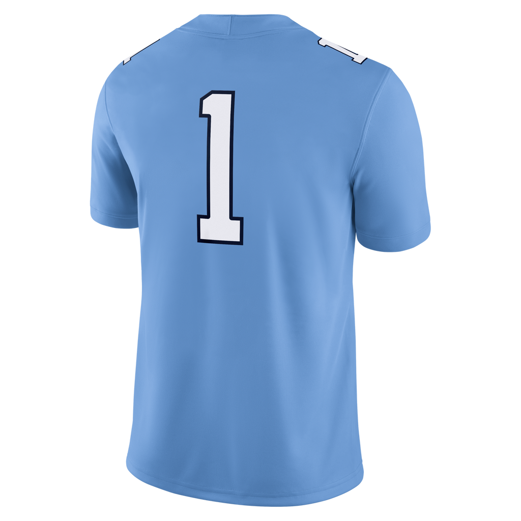 #1 North Carolina Tar Heels Alternate Game Football Jersey - Carolina Blue