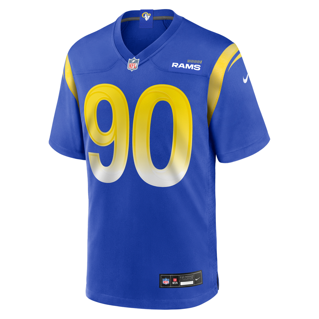 Los Angeles Rams Earnest Brown IV Royal Team Game Football Jersey
