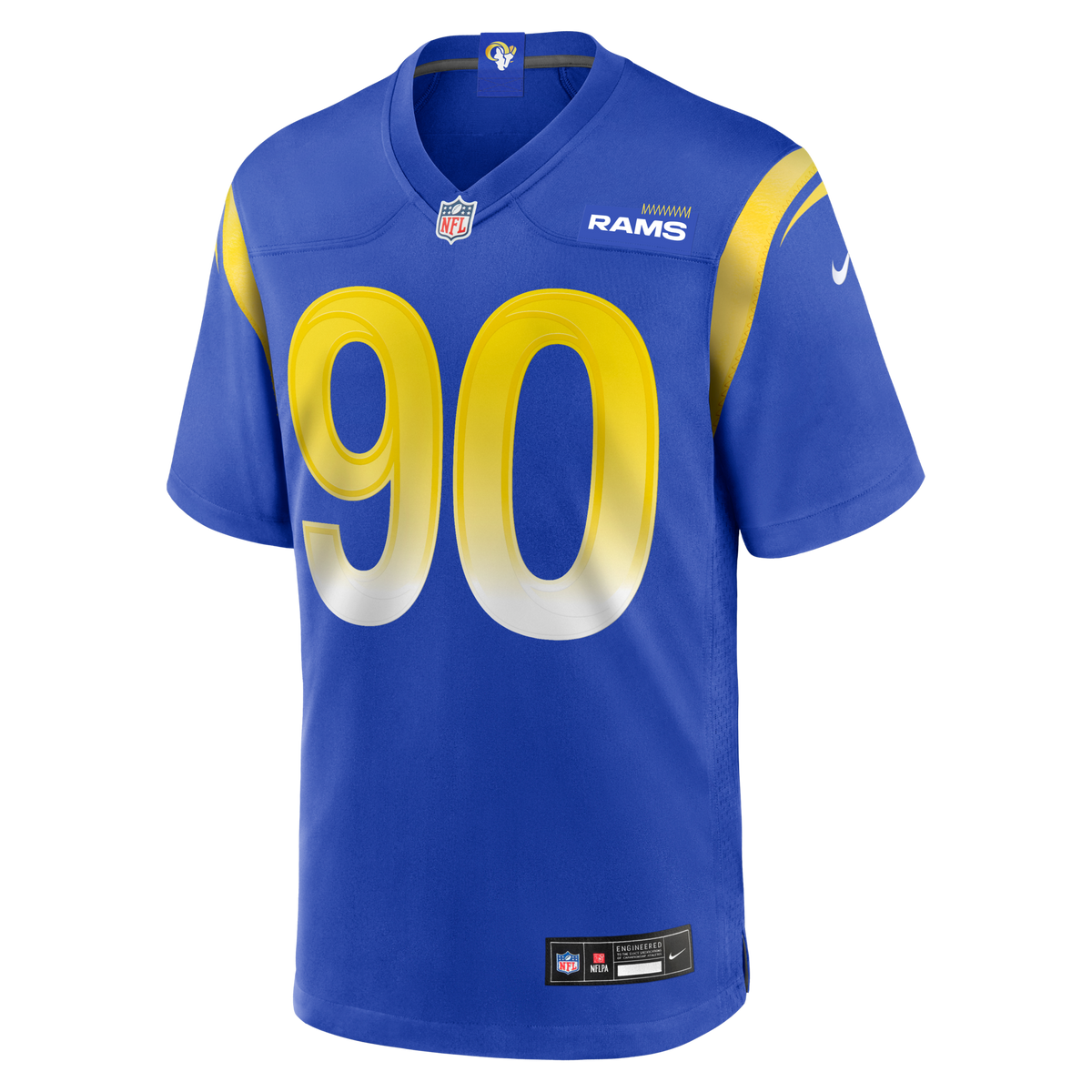 Los Angeles Rams Earnest Brown IV Royal Team Game Football Jersey