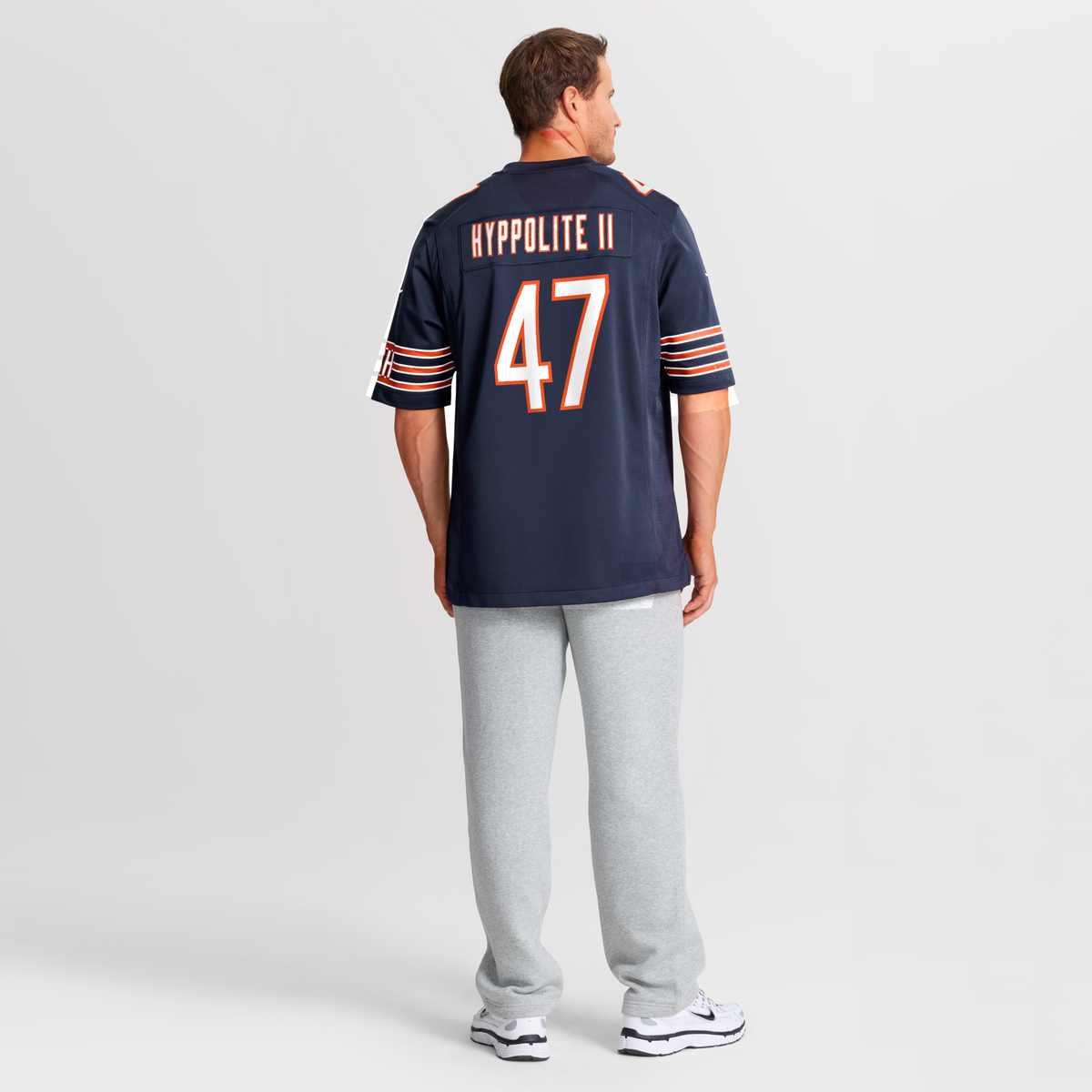 Chicago Bears Ruben Hyppolite II Navy Team Game Football Jersey