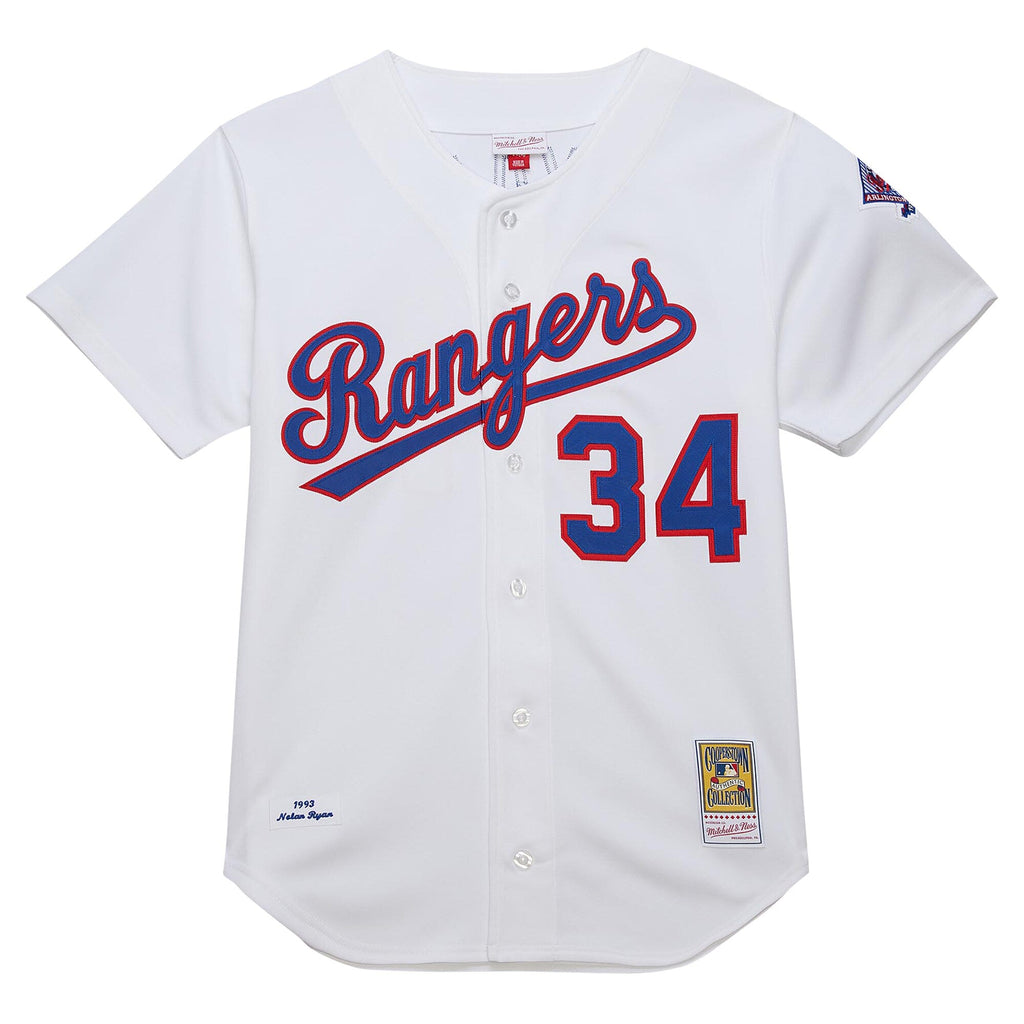 Texas Rangers Nolan Ryan White 1993 Cooperstown Collection Baseball Jersey
