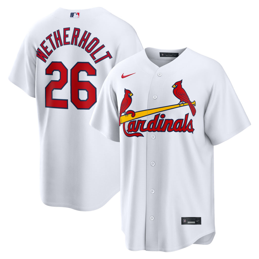 St. Louis Cardinals JJ Wetherholt White Home Replica Baseball Jersey