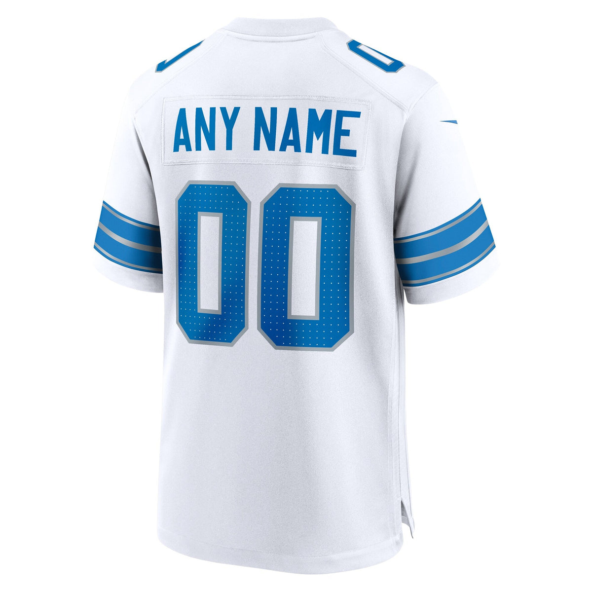 Detroit Lions White Custom Game Football Jersey