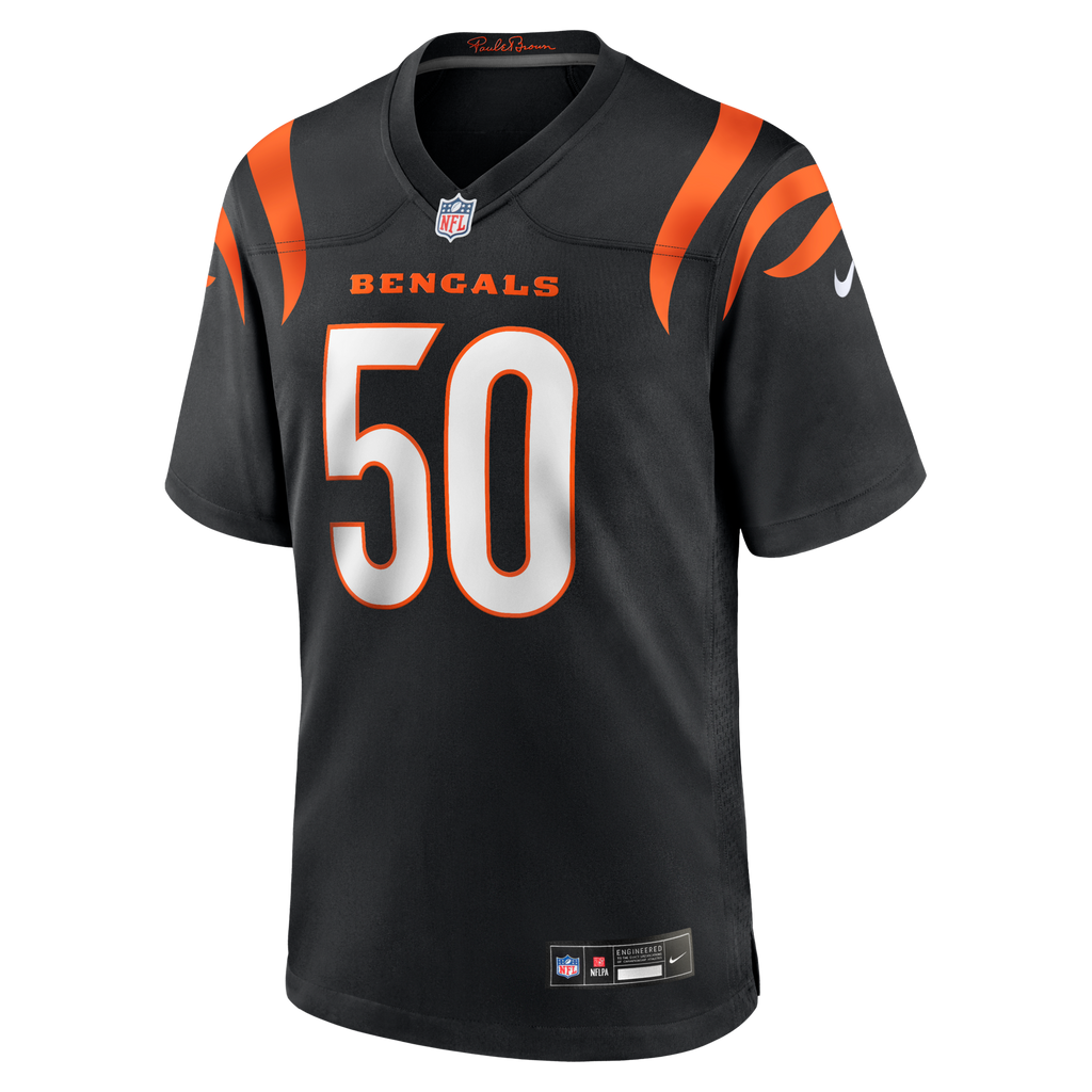 Cincinnati Bengals Shaka Heyward Black Team Game Football Jersey